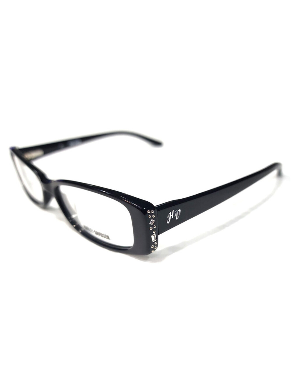 Harley Davidson HD515 Black Rectangle Eyeglasses 52-15 135